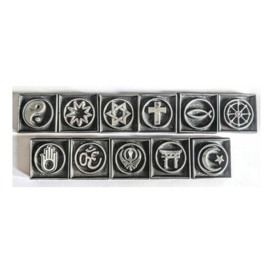 RELIGION. LEATHER STAMPS OF THE WORLD, 11 Popular Religious Symbol Stampers. image {1}