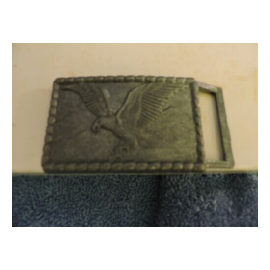 Vintage American Eagle (flying in the mountains) Belt Buckle image {1}
