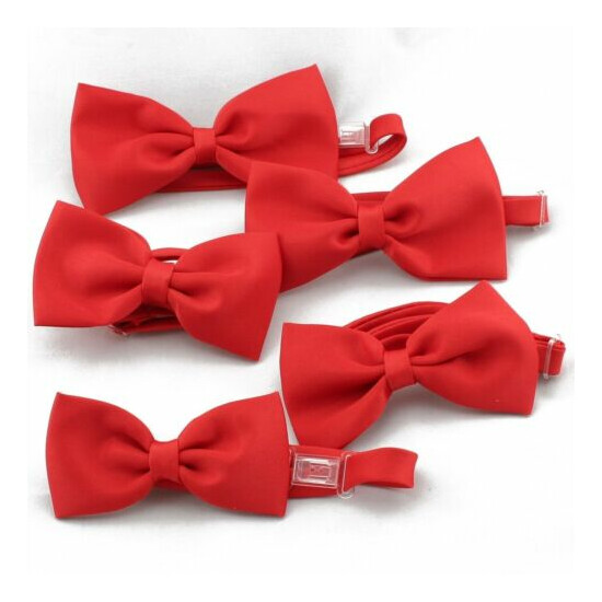 New Satin Red Bow Tie Baby Toddler Kid Teen Boys Wedding Formal Party S-4T 5-20 Thumb {4}