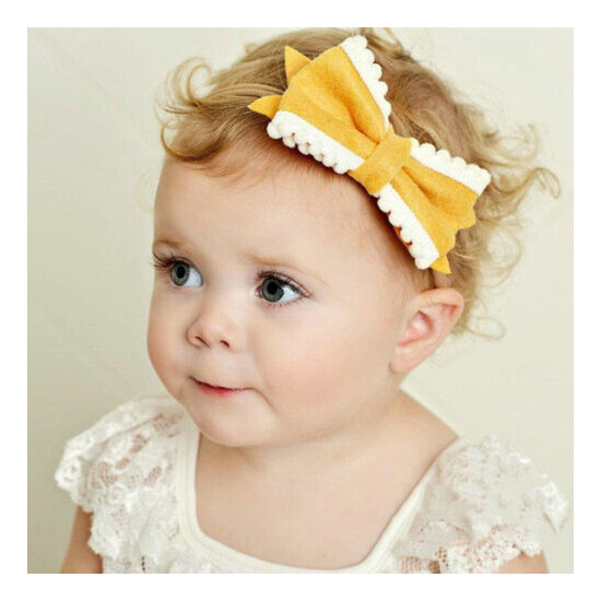 Newborn Baby Toddler Soft Stretchy Headband Cute Bowknot Headwear Hair Accessory image {2}