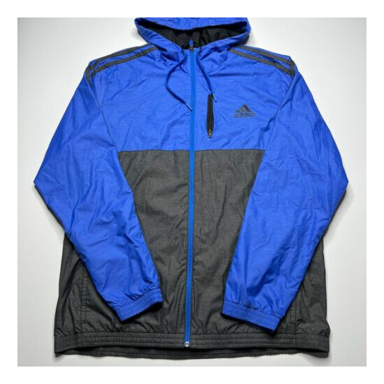 Adidas Full Zip Lightweight Windbreaker Track jacket Mens Adult XL Extra Large image {1}