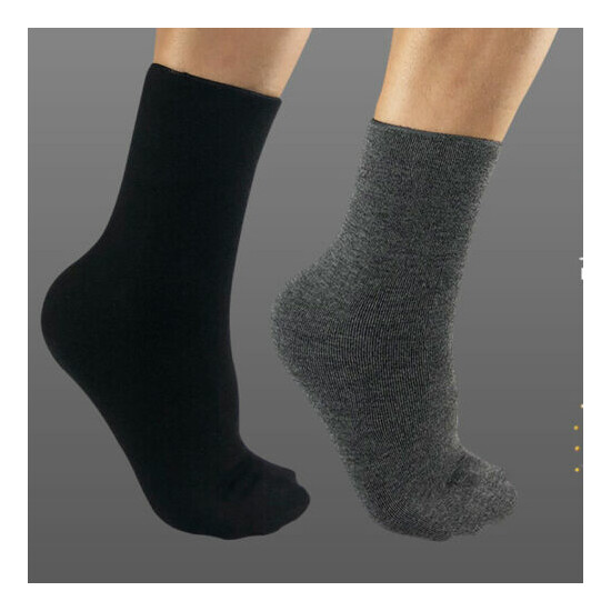5Pairs Men Winter Warm Socks Cotton Blend Plush Solid Soft Lounge Bed Socks Home image {3}