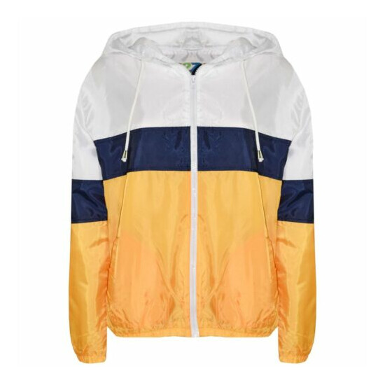 Girls Boy Mustard Windbreaker Waterproof Raincoat Jacket Lightweight Age 5-13 image {1}