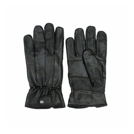 Men's Touch Screen Genuine Sheep Skin Leather Driving Gloves - TW1003 image {4}
