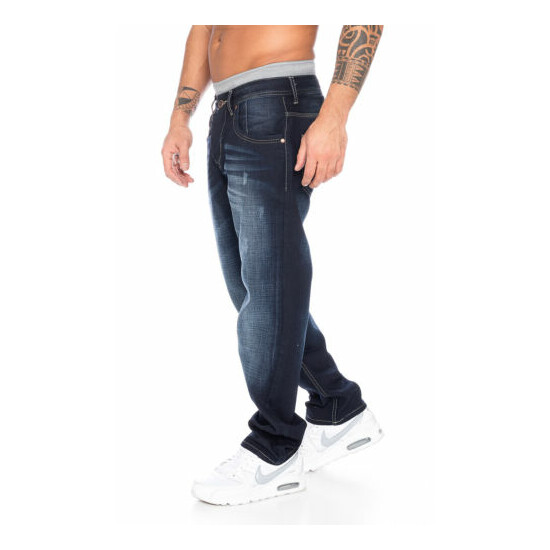 Rock Creek Men's Jeans Pants Denim Blue Straight-Cut Straight Leg rc-2091 image {3}