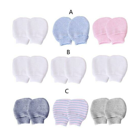 3 Pair Simple Cute Baby Knit Gloves Newborn Anti-eat Hand Anti-Grab Glove Mitten image {1}