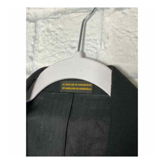 Stafford Black 100% Wool Two Button Lined Suit Jacket 44L image {2}