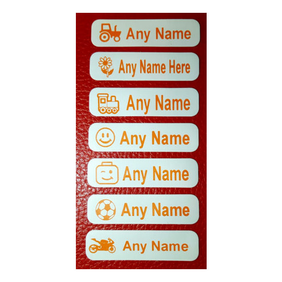 20 Printed Iron On Care Home Labels Nursery School Tags Clothes Personalised Tag image {4}