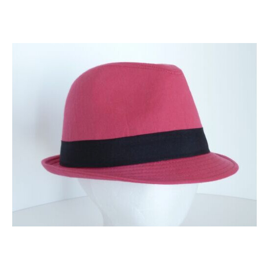 Hello Kitty Pink Black Band 100% Cotton One Size Youth Trilby Hat Sanrio image {4}