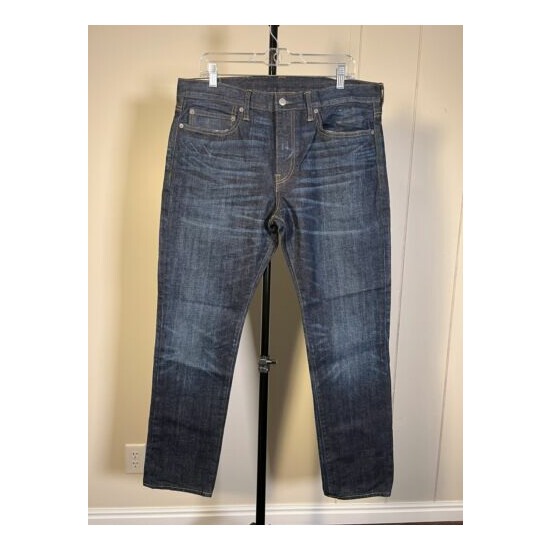 J Crew $140 NWOT 484 Indigo Blue Extra Slim Kiahara Japanese Denim Jeans 36x32 image {1}