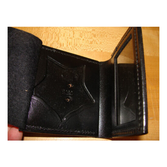 Police ID / Badge Holder Leather Folder Style Bucheimer Clark 5 Star Valencia Ca image {1}