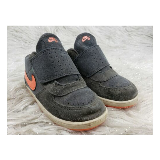 Nike Toddler Mark Mid 3 SMS 525126 081 Size 9C Grey Orange TD image {3}