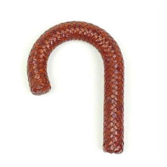 Imported Italian Leather Herringbone Handle for Umbrella or Walking Stick  image {1}