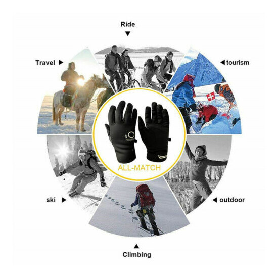 Cycling Winter Gloves Waterproof Touch Screen Full Finger Liner Men Women Sports image {8}