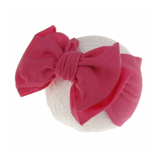10pcs Kid Girl Baby Headband Toddler Bow Flower Hair Band Headwear Solid Colors image {2}