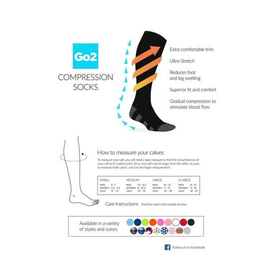 Compression Socks 15-20mmHG Camo Graduated Mens or Womens S-XL  image {3}