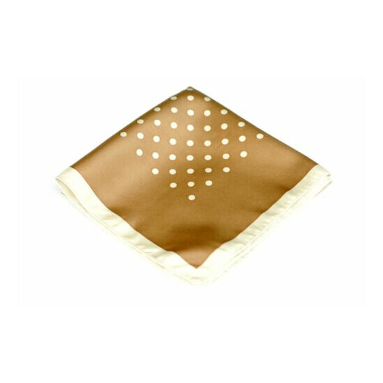 Lord R Colton Masterworks Pocket Square - Mykonos Gold Dot Silk - $75 Retail New image {4}