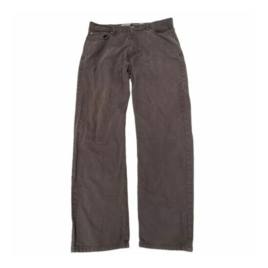 LEVIS 505 Grey Straight Jeans Mens W36 L32 (7557) image {1}