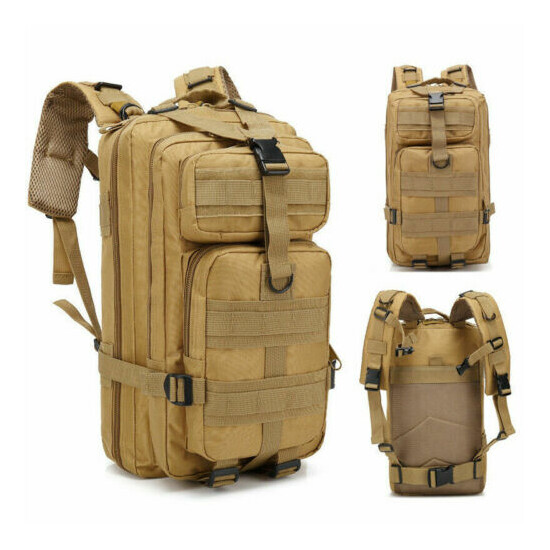 30L Outdoor Military Molle Tactical Backpack Rucksack Camping Hiking Bag Travel image {3}