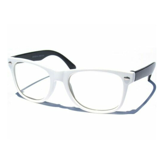 SMALL CHILD SIZE KIDS Clear Lens Glasses Classic Horn Rim Design Color Frame New image {7}