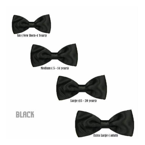 Classic Gift Wedding Tuxedo Suits Satin Bow Ties from Boy Baby Toddle Kid to Men image {4}