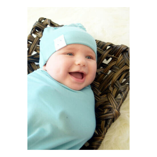 Baby Newborn Boy Girl Cotton Hat Swaddle Infant Wrap Blanket Photo Costume Caps image {2}