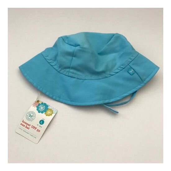 The Honest Company UPF 50 Infant Baby Sun Hat Blue 12-24 Months image {1}