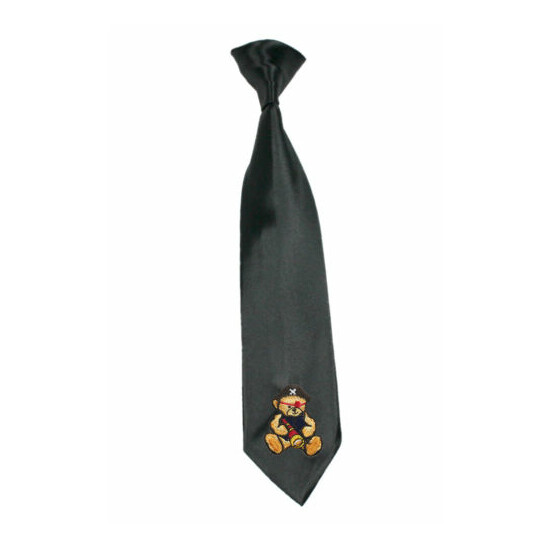23 Color Stain Solid Clip-on Pirate Bear Necktie Boys Formal Suits Newborn - 7 image {2}