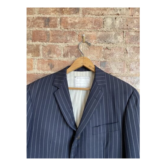 Brooks Brothers Black Fleece Men’s Pin Stripe Jacket, BB2 M, Navy Blue 100% Wool image {2}