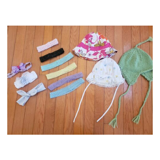 Lot of Headbands and Hats Baby / Toddler Girl image {1}