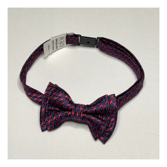 The Children’s Place Bow Tie 24 M - 4T Geometric Red Blue Adjustable image {1}