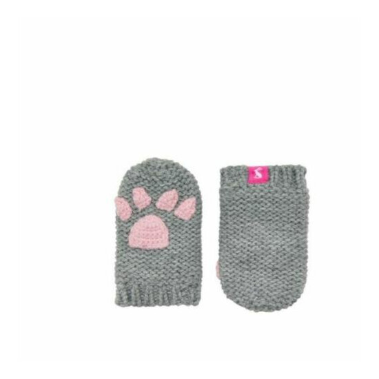 NWT Boutique Joules Baby Girl Gray Baby Paws Mittens Size 6-12 Months  image {1}