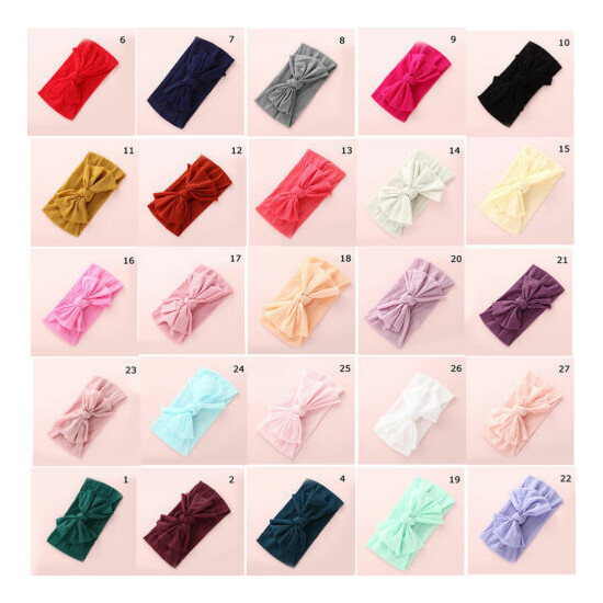 1 PCS Cute Baby Headband Folding Cloth Color skin-friendly Bow Unisex Novelty image {1}