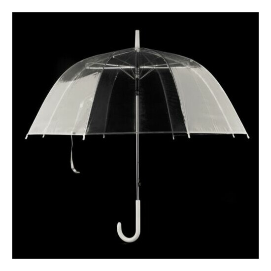 Lot Transparent Clear Automatic Umbrella Parasol for Wedding Party Favor USA image {4}