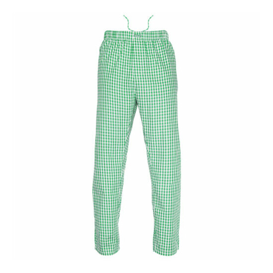 Ritzy Kids/Boys/Men Pajama Pants 100% Cotton Plaid Woven - BL& WH Stripes image {3}