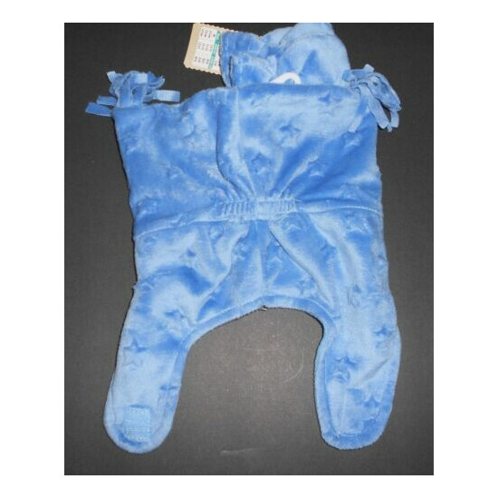 Boys Girls Infants Fleece Winter Hat Cap Mittens 2 pc Set Blue 6-12 Months NWT image {6}