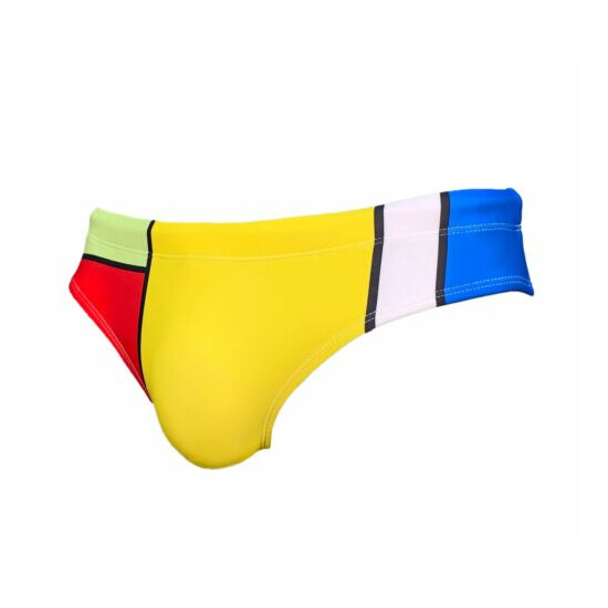 Maris Equi: Mens ModRian Swim Brief. Speedo Style Cut. Mankini Bikini Swimsuit image {1}
