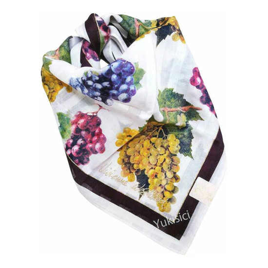 Vivienne Westwood Japan Cotton Handkerchief Grapes +Gold Logo Mute Stripes-50cm  image {1}