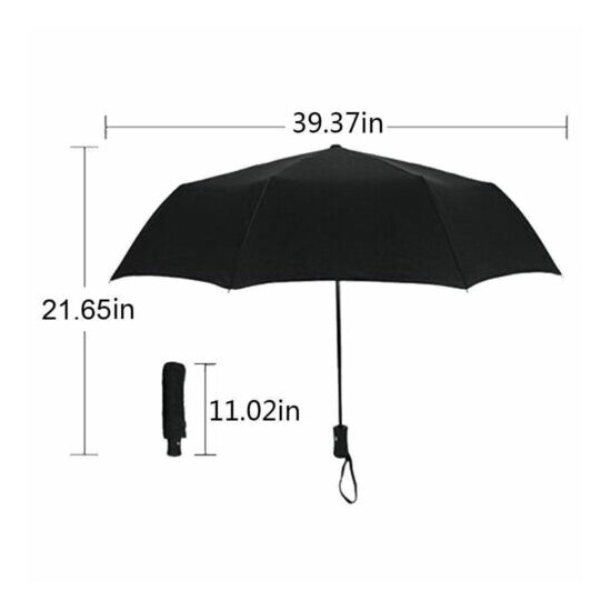 New 8 Ribs Automatic Compact Umbrella Folding Reverse Rain Sun Windproof image {7}
