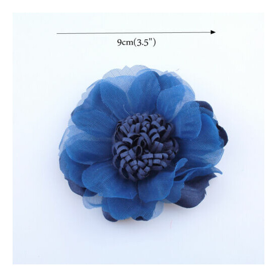 120PCS 9CM New Tulle Silk Flower With Tissue Stamen For Wedding image {3}