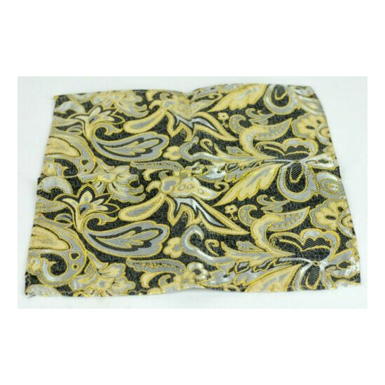 Lord R Colton Masterworks Bombay Onyx & Gold Floral Silk Pocket Square - $75 New image {2}
