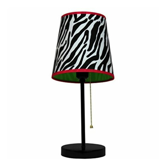 Limelights LT3000-ZBA Fun Prints Table Lamp, Black/Zebra image {1}