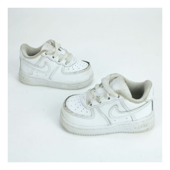 Nike Air Force 1 AF1 Low Top Lace Up White Toddler 4C image {1}