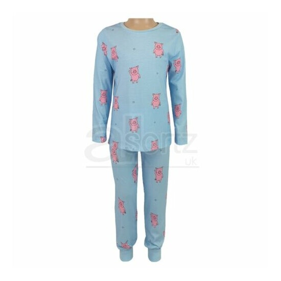 Childrens Boys Girls ex M S Percy Pig Long Sleeve Cotton Pyjama Sets PJs New Age image {4}