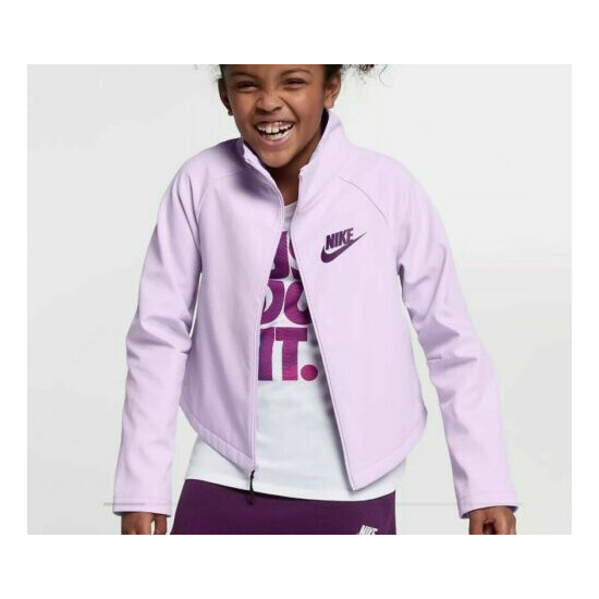 Nike Girls Sportswear Tech Woven Waterproof Jacket 877144 514 SIZE XL Violet image {1}