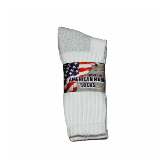 $averPak-American Made Cotton Blend Heavy Duty Work and Athletic Crew Sock image {1}
