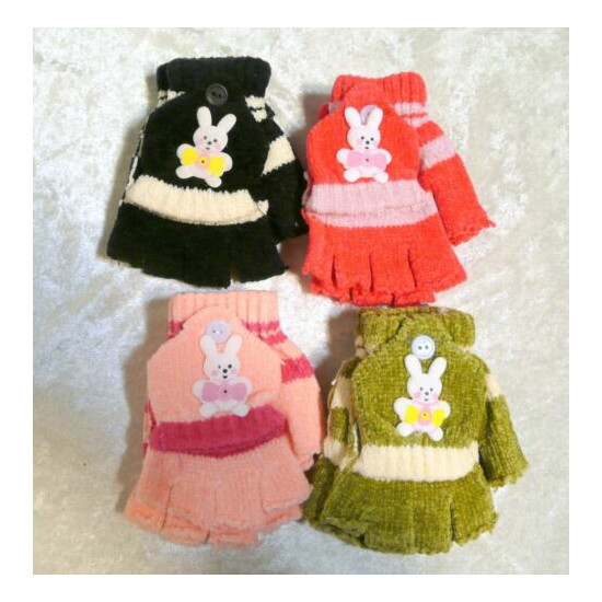 Childrens Toddlers BUNNY Mittens Gloves Baby Winter Cold Weather Boy/Girls New! image {1}
