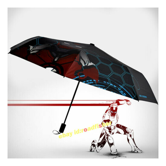 Anime Umbrella Men Boy Folding Sun Protection Anti-UV Sun Rain Umbrella Travel image {4}