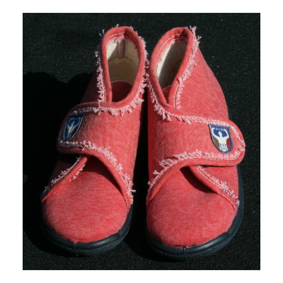 Romika Box Kids Shoes M 25 10 Toddlers Light Red Denim Hook Loop Closure NWOB image {2}