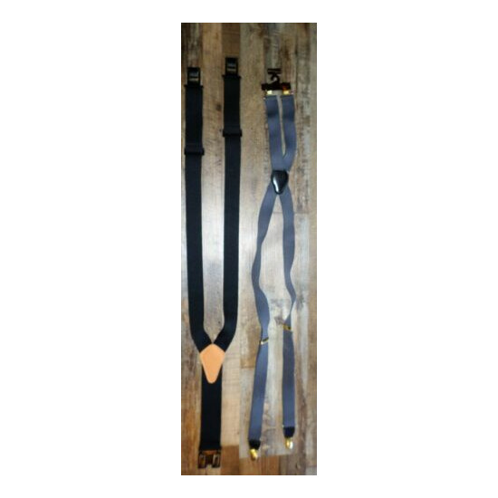 Lot Men's Suspenders Dickies Perry Black Pelican USA Gray Adjustable image {5}
